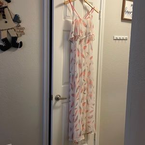 Exhilaration feather dress with strappy back. Size L
